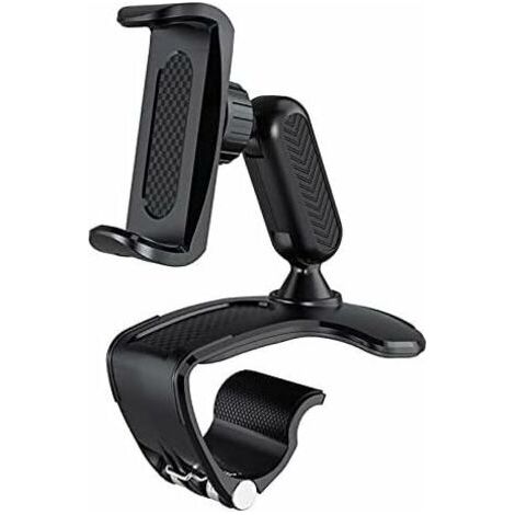 Support Portable Voiture, Tableau de Bord de Voiture Support de téléphone Support de téléphone Portable Voiture 360 derés de Rotation visière rétroviseur Clip Support de Montae (1/5)