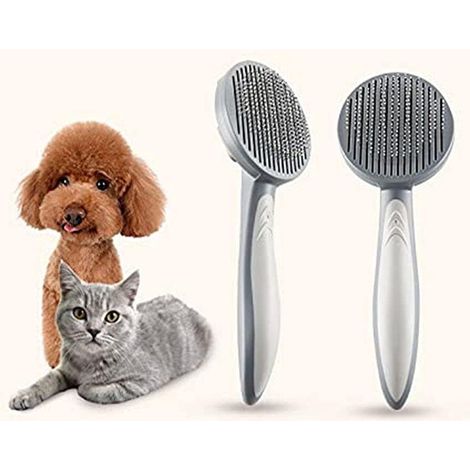 Selbstreinigender Nadelkamm für Haustiere, Universal-Nadelkamm für Katzen und Hunde, selbstreinigender Nadelkamm für Tierbedarf. (1/2)