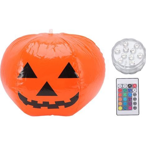 Bunte, aufblasbare Kürbisleuchte, ferngesteuert, wasserdicht, für die Außendekoration, Garten, Rasen, Hof, Halloween-Party (1/5)