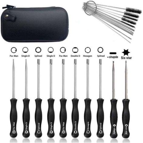 Ensemble Outils Réglage Carburateur Sac Cuir Brosse Nettoyage Moteurs Deux Temps Tondeuses Tronçonneuses