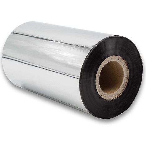 Bande de transfert thermique compatible avec Godex EZPI 1200 G530 G500 1300 Drucker Etikettendrucker Wischfest 110 mm x 300 m Wachs-Plus Schwarz (1/5)