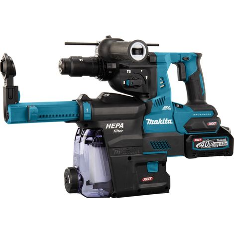 Makita HR004GM202 Akku-Kombihammer SDS-PLUS 40V max. / 2x 4,0 Ah Akku + Ladegerät inkl. Staubabsaugung DX14 im Makpac (1/5)