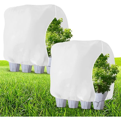 Sac de Protection des Plantes avec Cordon de Serrage Antigel Hiver Antigel - 200  240CM, 80g/m² (1/5)