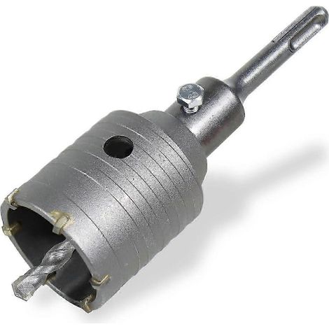 Scie cloche pour brique de 55 mm, scie cloche pour béton 8 x 110 mm avec adaptateur SDS Plus pour maçonnerie et béton (1/2)