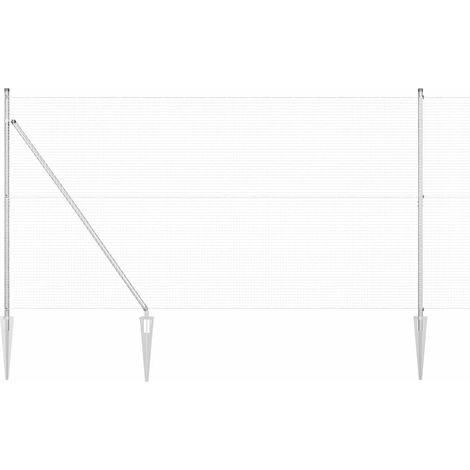 Maison Exclusive - Schweißdrahtzaun mit Spikes 10 x 1,5 m (B x H)