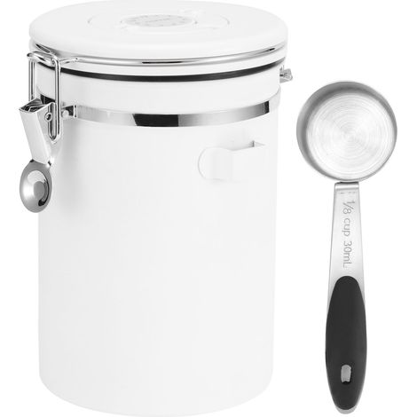 1,8-Liter-Aufbewahrungsbehälter aus 304-Edelstahl, luftdicht, mit Löffel, für Kaffee, Tee und Trockenfrüchte (1/5)
