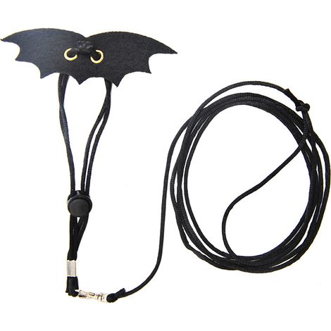 Small Animal Harness and Leash Set for Hamsters, Lizards and Bearded Dragons - Safe, Adjustable and Comfortable Walking Accessory (Black) (1/5)