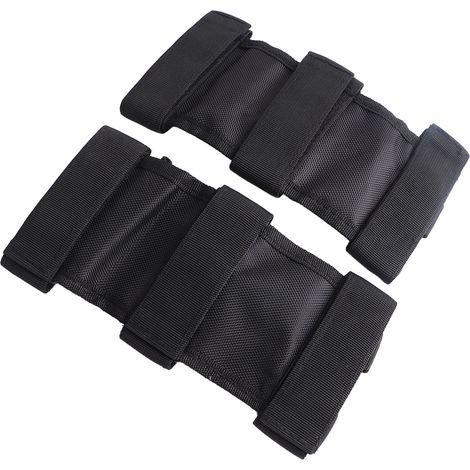 Poignée de maintien renforcée noir x2, poignée de toit intérieure épaissie pour Jeep Wrangler, accessoire de garniture tout-terrain, poignée de survitrage robuste (1/5)