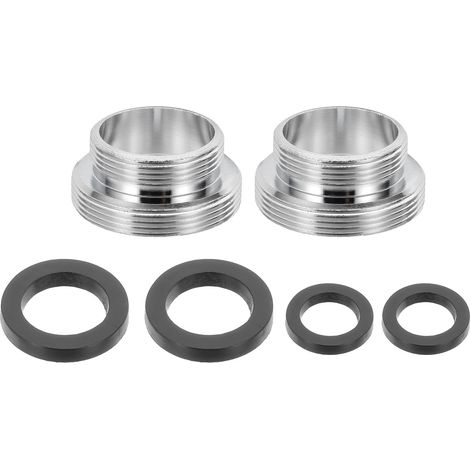2Pièces Adaptateur De Mousseur De Robinet, M28 Mâle À M22 Mâle Avec Joint, Longueur 13mm, Réducteur De Robinet Aérateur, adaptateur robinet cuisine pour tuyau d'arrosage, Aérateu (1/5)