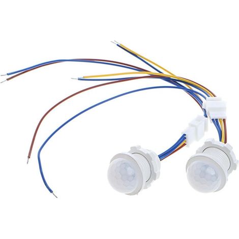 Commutateur de capteur Infrarouge PIR 110 V/220 V,Infrarouge Interrupteur detecteur de Mouvement,Mini détecteur Automatique de Mouvement Infrarouge pour Installation intérieure(3 )
