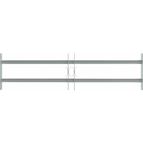 Fenstergitter 700-1050 mm Galvanisiertes Stahl Silber vidaXL