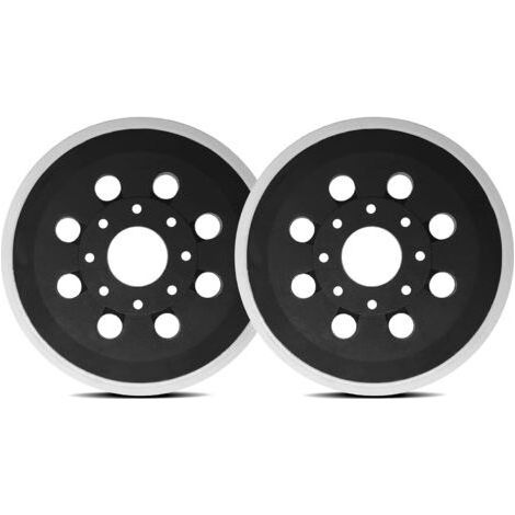 8 Trous Plateau de Ponçage: 2 Pièces Patin de Ponçage Auto-Agrippant, 125 mm Plateau de Ponçage Compatible, 8 Trous Plateau de Ponçage pour Bosch PEX 220 A GEX 125-1 AE Skil 7402/7490 PEX 220 AE (1/5)