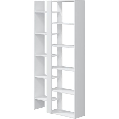 Libreria 78x25x162 cm bianco opaco con 11 ripiani - Dali