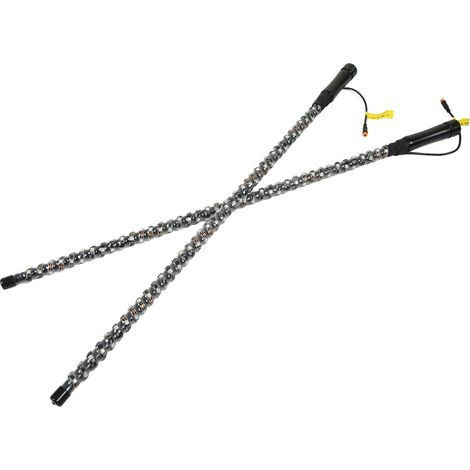 2x tiges LED 3ft avec mât drapeau RGB, application contrôle séquence lumineuse pour UTV ATV camion bateau 12-24V (1/5)
