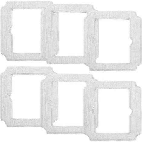 6 Lingettes Microfibre Lavables ECOVACS Winbot Mini, Réf W-CC02-0012, Pièces de Rechange (1/5)