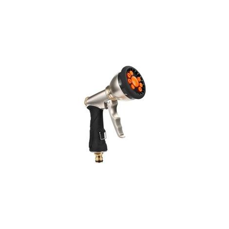 Hochwertige, handgeführte Metall-Spritzpistole mit 9 Düsen für Autowäsche, Tierwäsche und Rasenbewässerung - Crezuo