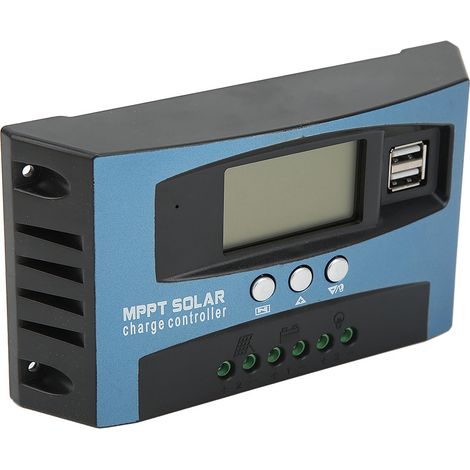 Régulateur de Charge Solaire 100A LCD, 2 Ports USB, Protection Surcharge - 12V/24V Auto (1/5)