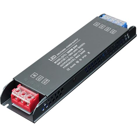 Alimentation à découpage LED Black Diamond 24V 300W transformateur ultra-mince silencieux 220V vers 24V pour écran téléphone (1/5)
