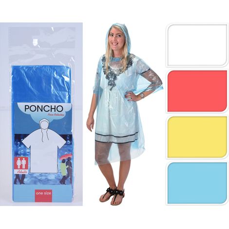 IMPERMEABILE TASCABILE MONOUSO 'PONCHO' taglia unica