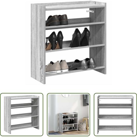 Schuhregal Grau -  Schuhregal Grau Sonoma 60x25x62 cm Holzwerkstoff (1/5)