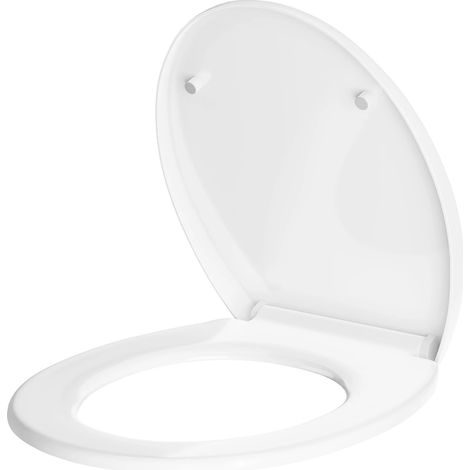 O-förmiger Toilettensitz, verstärktes Polypropylen, Standardgröße, antibakterielle Beschichtung, sanfte Schließtechnologie, werkzeugfreie Installation (1/3)