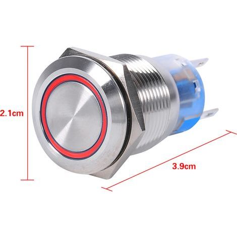 Bouton Poussoir à Verrouillage Auto LED IP65 19mm (1/5)