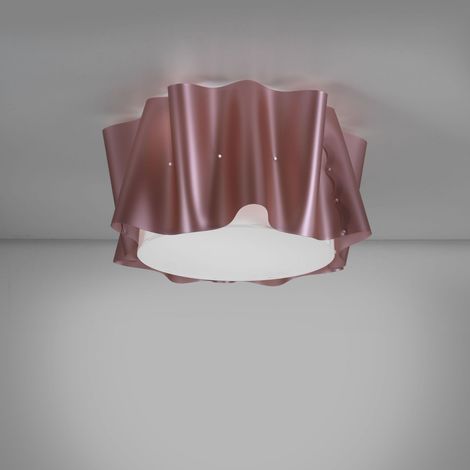 Deckenleuchte 5 Lichter Rosa Metall Cm. 60 x 32