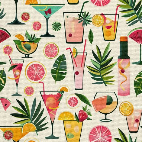 Outdoor-Dekorstoff Oxford – Cocktail-Motiv DX8355 (1/5)