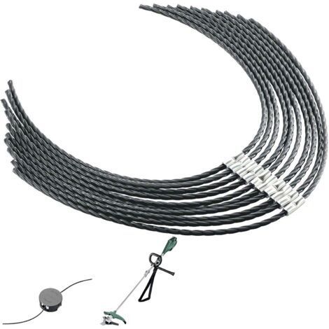 Fil de Coupe Extra Résistant pour Débroussailleuse Bosch F016800431 Bobine de Fil pour AFS 23-37 Filetage de Coupe pour Débroussailleuse Brushcutter Lines 37 cm × 3,5 mm (Noir) (1/4)