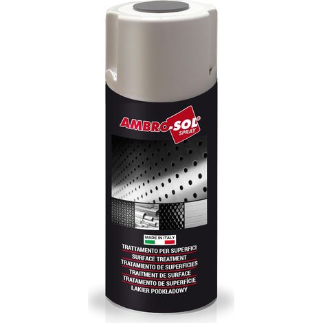 Ambro-Sol V400PRIMER1 Smalto Trattamento per Superfici, Primer Ancorante Metalli, Protegge dalla Ruggine le Superfici di Metallo, Bomboletta Spray in Banda Stagnata Riciclabile 400 ml