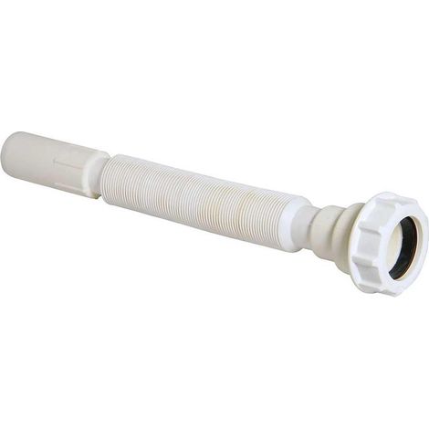 Floplast FT32 White Flexitube Flexible Waste Connector 32mm x 320mm x Plain Spigot (1/2)