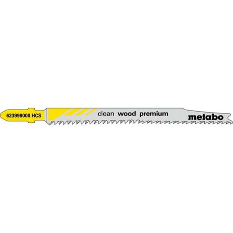 Metabo - Hojas de sierra para madera, longitud 93 mm, 5 piezas 623998000