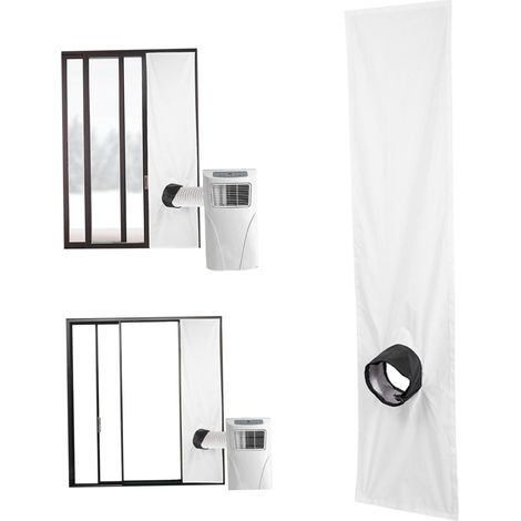 Kit de Ventilateur AC Portable, Bouton de fenêtre de climatiseur Portable 300 cm Tapis de Fixation étanche réglable, pour climatiseur mobile (1/5)