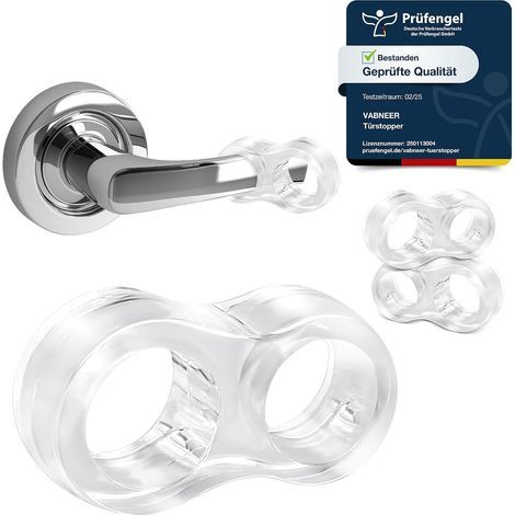 10-Piece PVC Door Stoppers, Silicone Door Handle and Bumper Anti-Door Handle Protection (Transparent) (1/5)