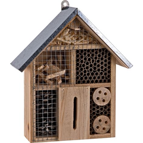 Insektenhotel Thekla Nisthilfe Insekten Garten aus Holz (1/2)