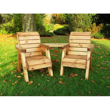 Charles Taylor Little Fellas Wooden Garden Companion Seat Angled Chair Set Kids (1/2)