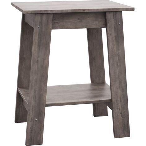 IDEALHOUSE Table D’appoint Rustique 2 Étagères Gain De Place (1/2)