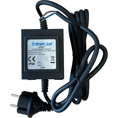 Transformador de seguridad para focos de piscina – 50 VA-50W, IP68