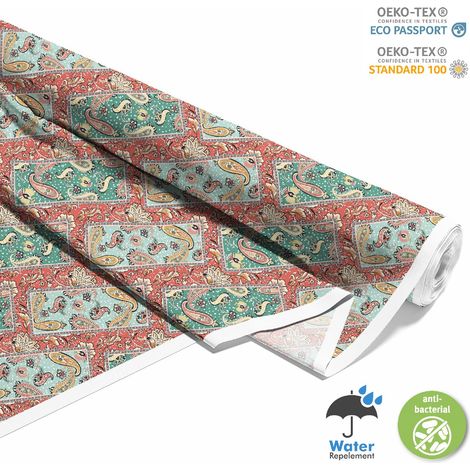 TISSUS DÉCORATIFS D'EXTÉRIEUR OXFORD - Motif mosaïque florale (1/5)