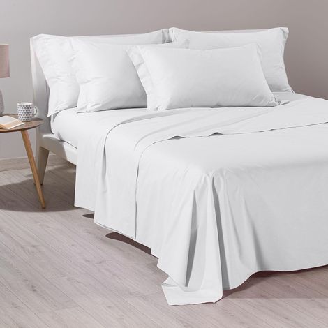 Parure de lit avec Housse de Couette 100% Coton – 2 Taies d’Oreiller 50x80 cm, Linge de Lit Confortable et Elégant - Housses de Couettes Pour 1 Personne ou 2 Personnes (1/2)