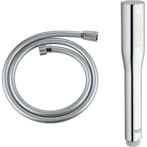 Grohe – Douchette 1 jet Euphoria Cosmopolitan – Flexible 1750 mm – Finition chromée résistante – Technologie EcoJoy pour économie d'eau