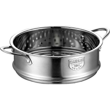 Panier vapeur épais de 20 cm en acier inoxydable avec double anse pour soupes et laits. (1/5)
