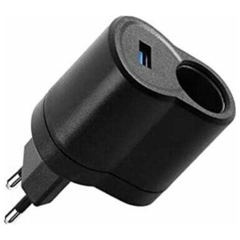 Allume-Cigare de Voiture, Adaptateur d'alimentation de Voiture Convertisseur Tension d'alimentation CA à CC Chargeur Voiture Allume Cigare 220v à 12v Chargeur Secteur (1/4)