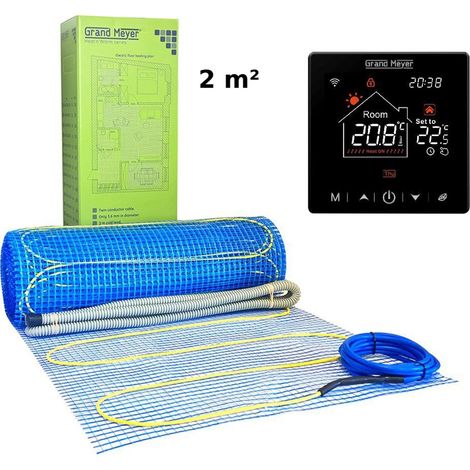 Kit de calefacción por suelo radiante 2 m² 170 W/m² + SN-20 termostato Wi-Fi programable