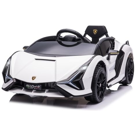 Kinderfahrzeug 12V 2 Fahrmodi Lamborghini SIAN SUV-Auto-Spielzeug Elektroauto mit Fernbedienung Musik(MP3/USB) Licht 37-60 Monate Metall Weiß 108 x 62 x 40 cm 
On-Site