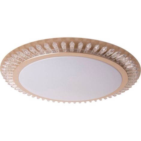 Plafonnier LED Design Couronne Effet Diamant en Métal et Plastique Or Ø 48 cm pour Salon et Bureau - PANGIVO (1/5)