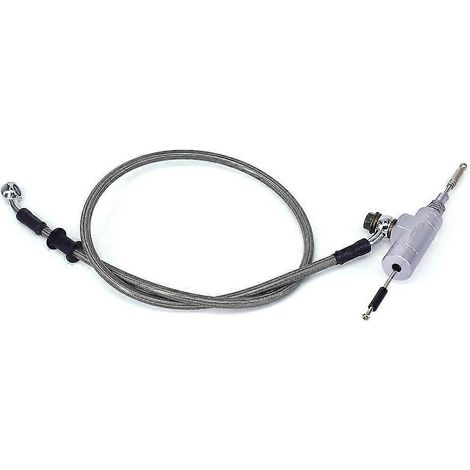 Système de maître-cylindre d'embrayage hydraulique universel M10 pour moto avec flexible de frein de 1200 mm et tuyau d'huile pour pit bike/dirt bike - kit argenté (1/5)