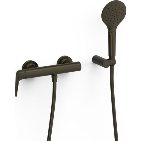 Mitigeur mural pour douche Noir Bronze - TRES 28116701KMB
