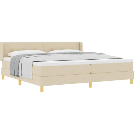 Maison Exclusive - Boxspringbett mit Matratze Creme 200 x 200 cm