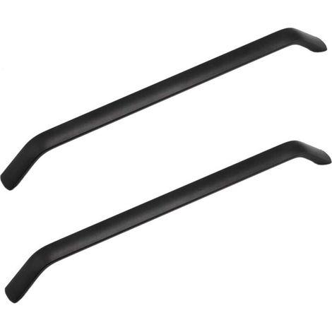 2 × Poignee de Meuble Cuisine Noir 224 mm en Alliage d'aluminium Cuisine Armoire Porte Poignées Placard Tiroir Chambre Meubles Poignee avec Vis (1/5)